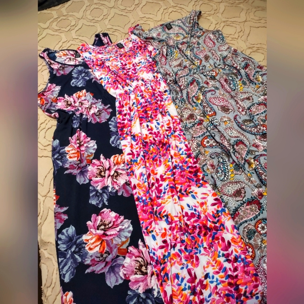 3 for $10 bundle of printed maxi dresses